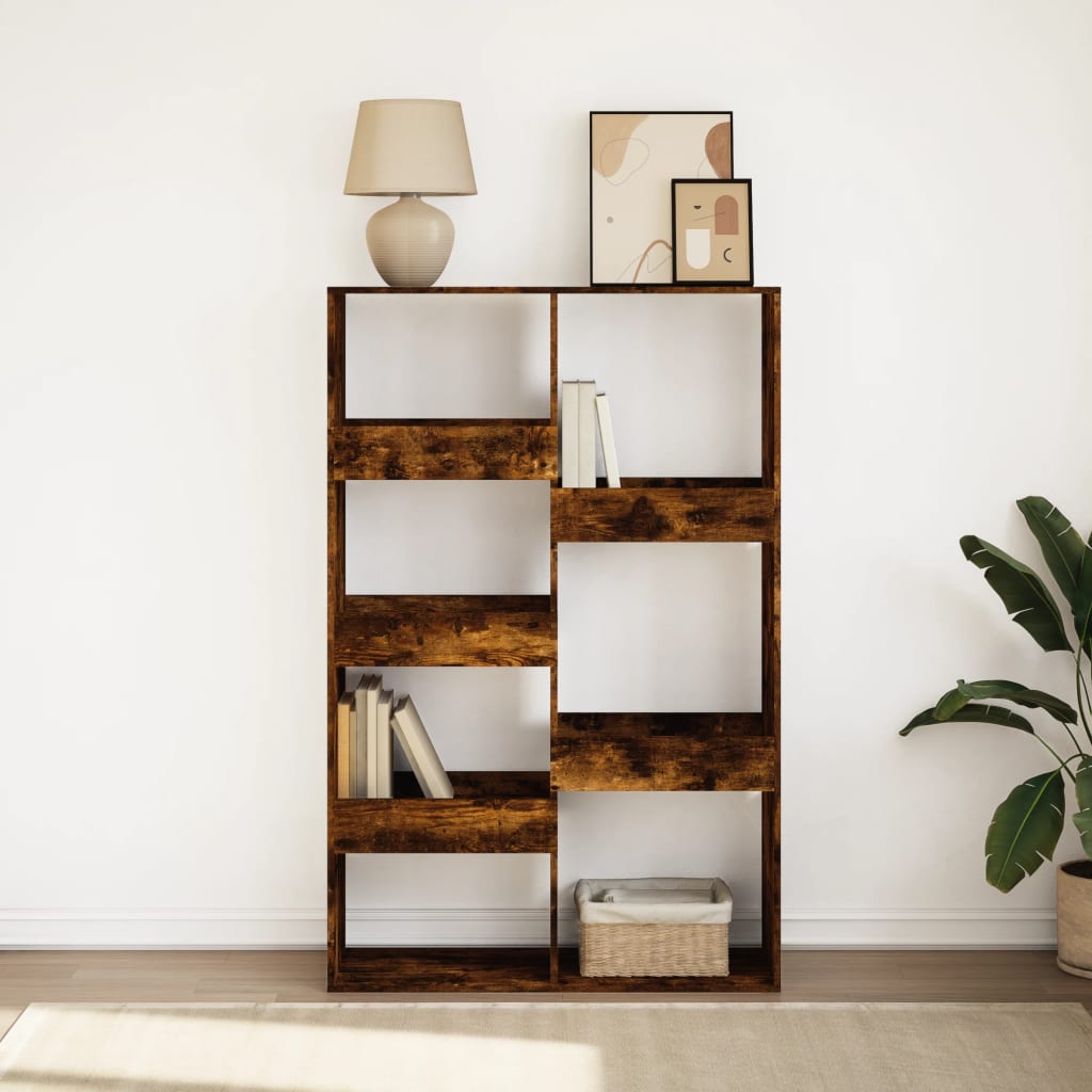 vidaXL Bibliotecă, stejar fumuriu, 100x33x155,5 cm, lemn prelucrat vidaXL Bibliotecă, stejar fumuriu, 100x33x155,5 cm, lemn prelucrat