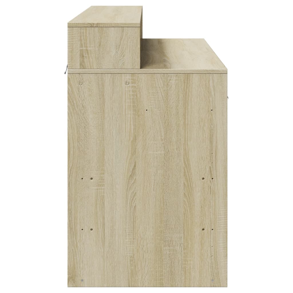 vidaXL Birou cu lumini LED stejar sonoma, 120x55x91 cm, lemn prelucrat vidaXL Birou cu lumini LED stejar sonoma, 120x55x91 cm, lemn prelucrat