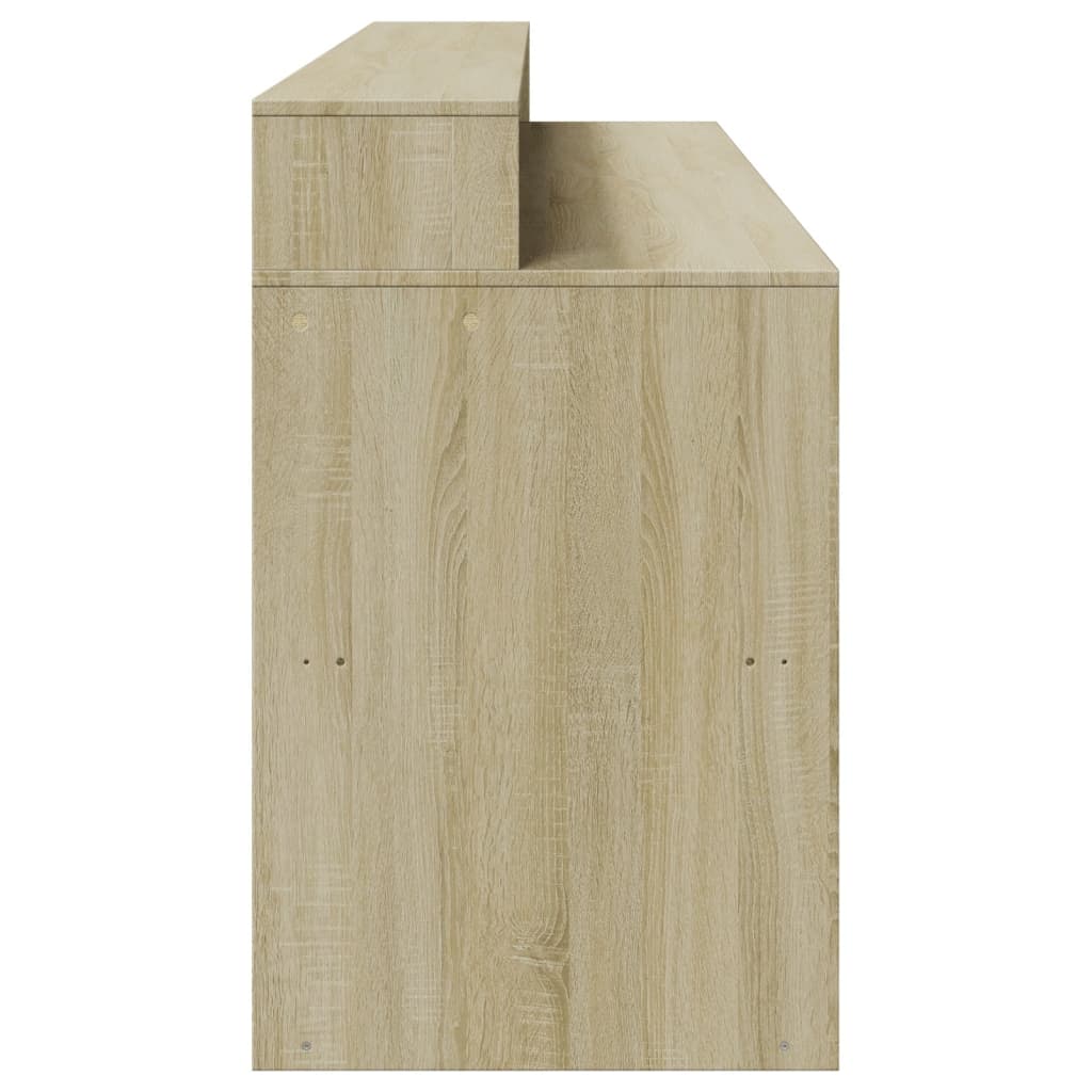 vidaXL Birou cu lumini LED stejar sonoma, 200x55x91 cm, lemn prelucrat vidaXL Birou cu lumini LED stejar sonoma, 200x55x91 cm, lemn prelucrat