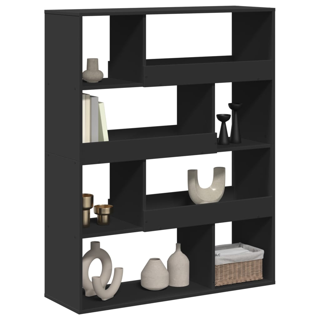 vidaXL Separator de cameră, negru, 100x33x125,5 cm, lemn prelucrat vidaXL Separator de cameră, negru, 100x33x125,5 cm, lemn prelucrat