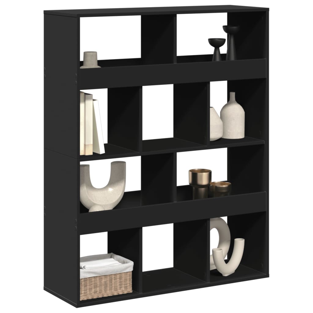 vidaXL Separator de cameră, negru, 100x33x125,5 cm, lemn prelucrat vidaXL Separator de cameră, negru, 100x33x125,5 cm, lemn prelucrat