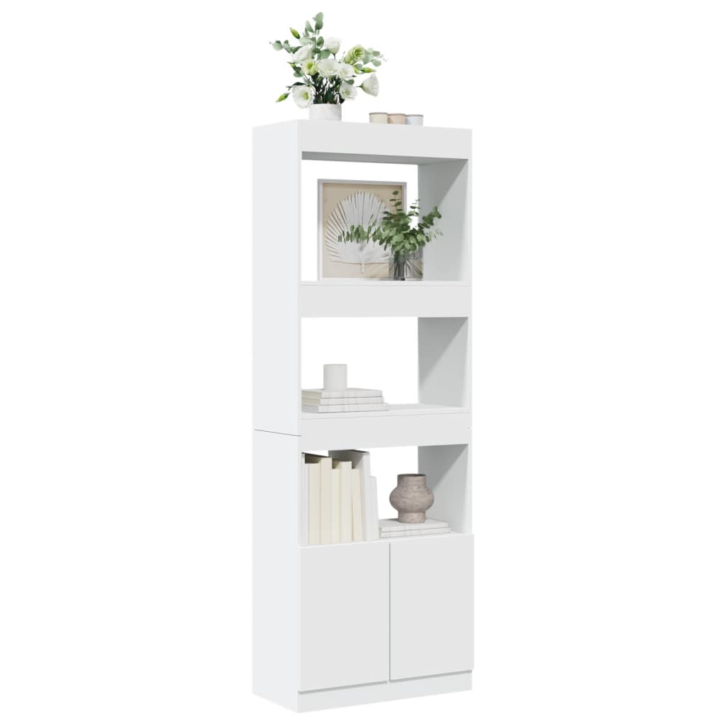 vidaXL Dulap înalt, alb, 63x33x180 cm, lemn prelucrat vidaXL Dulap înalt, alb, 63x33x180 cm, lemn prelucrat