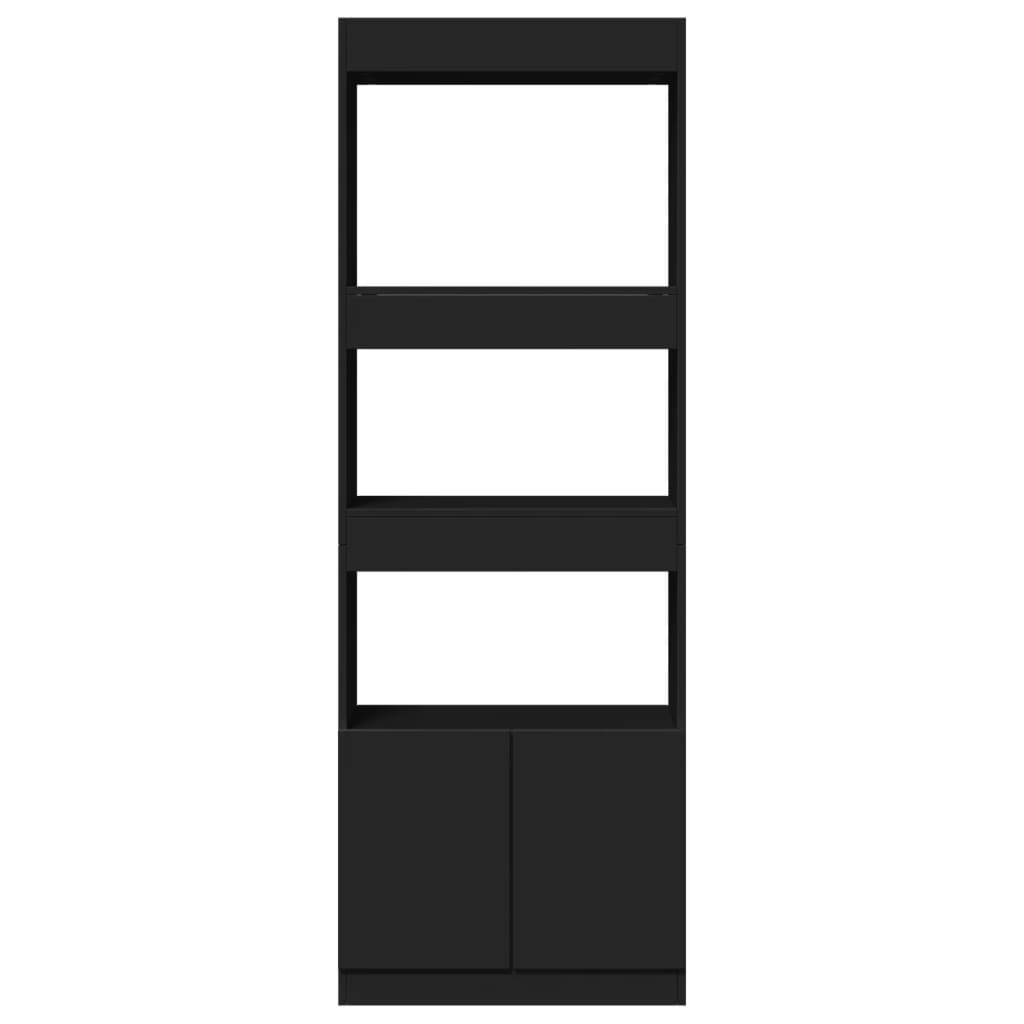 vidaXL Dulap înalt, negru, 63x33x180 cm, lemn prelucrat vidaXL Dulap înalt, negru, 63x33x180 cm, lemn prelucrat