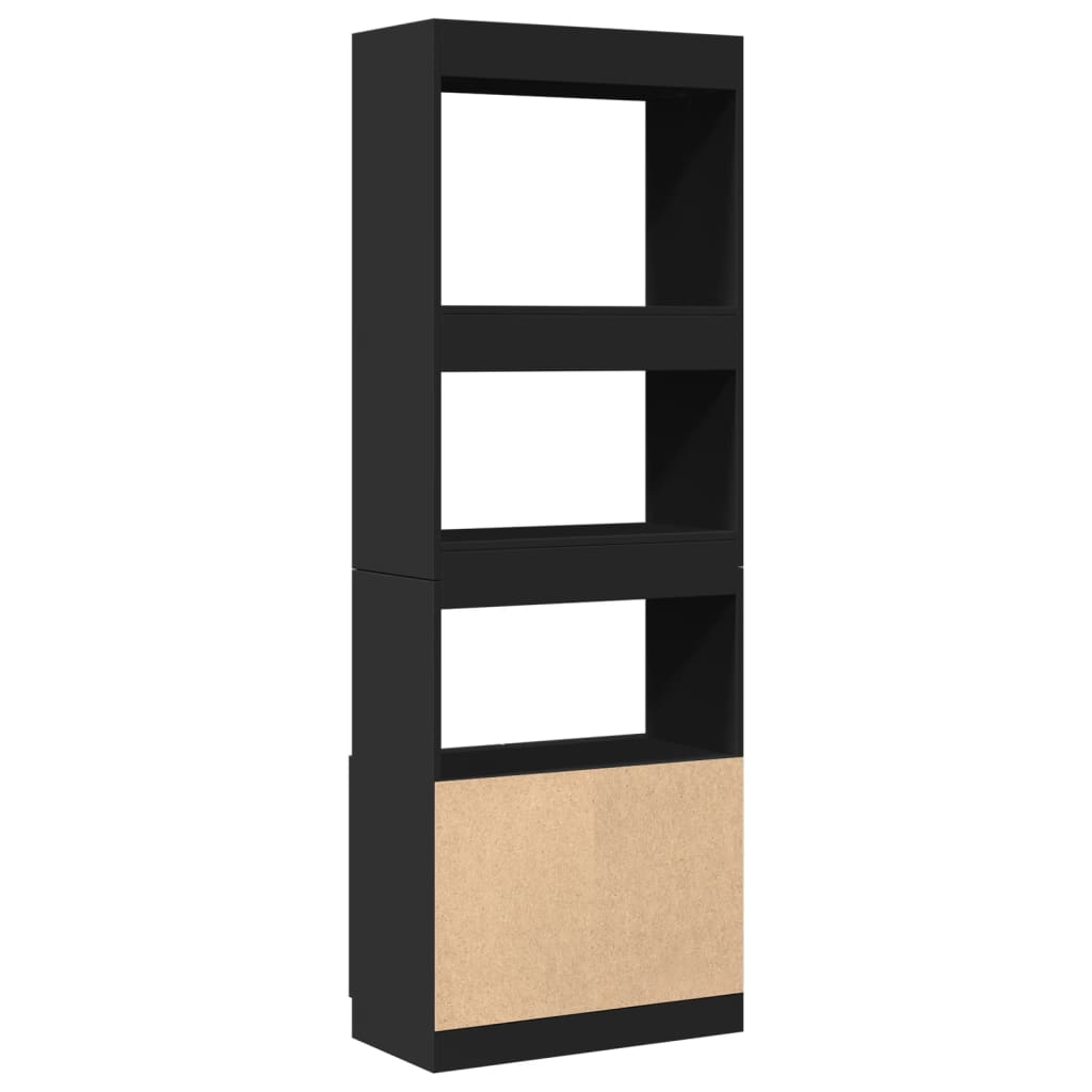 vidaXL Dulap înalt, negru, 63x33x180 cm, lemn prelucrat vidaXL Dulap înalt, negru, 63x33x180 cm, lemn prelucrat