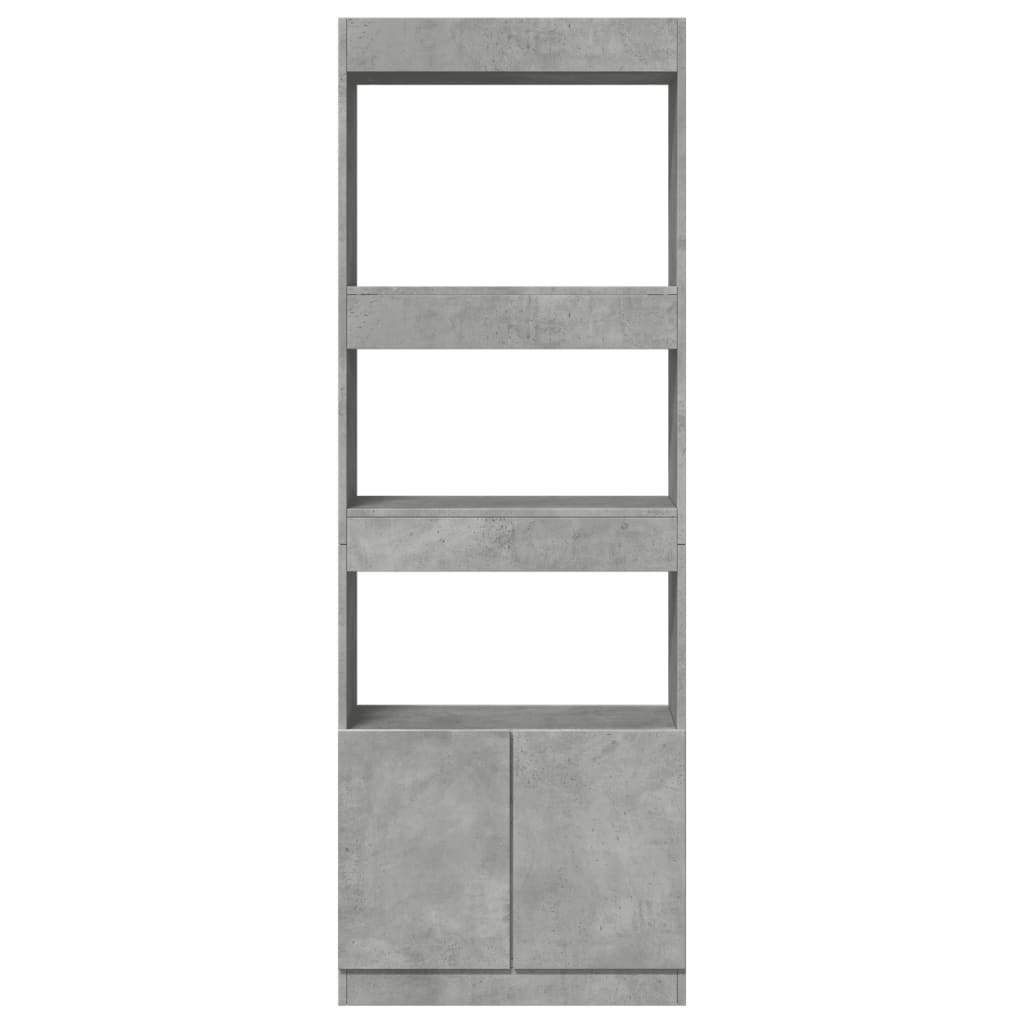 vidaXL Dulap înalt, gri beton, 63x33x180 cm, lemn prelucrat vidaXL Dulap înalt, gri beton, 63x33x180 cm, lemn prelucrat