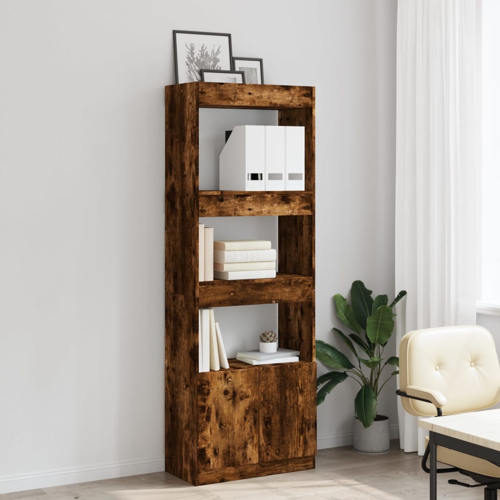 vidaXL Dulap înalt, stejar fumuriu, 63x33x180 cm, lemn prelucrat vidaXL Dulap înalt, stejar fumuriu, 63x33x180 cm, lemn prelucrat