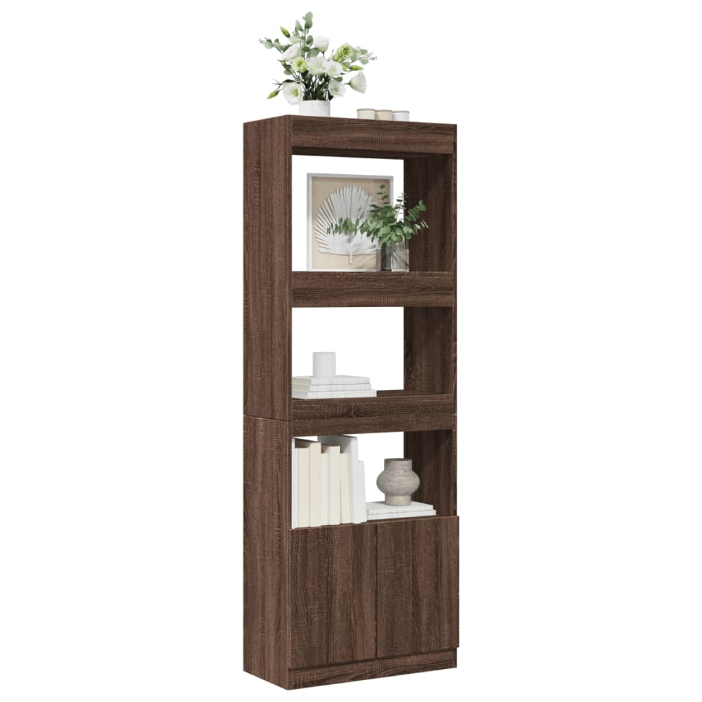 vidaXL Dulap înalt, stejar maro, 63x33x180 cm, lemn prelucrat vidaXL Dulap înalt, stejar maro, 63x33x180 cm, lemn prelucrat