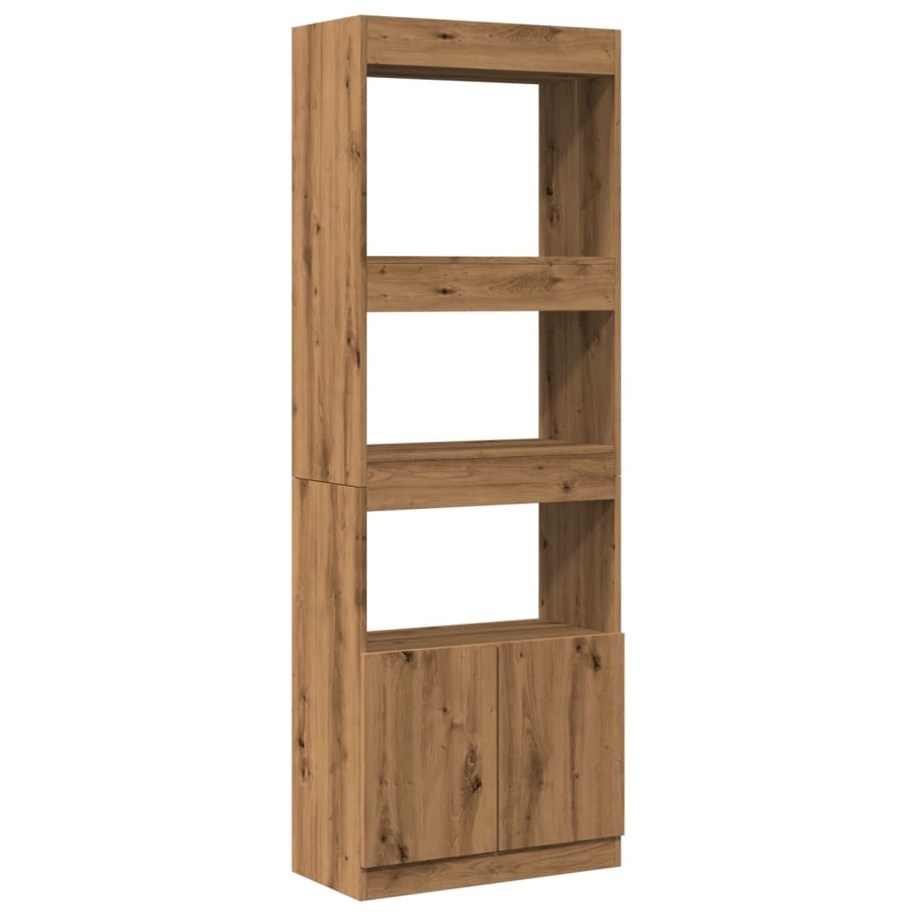 vidaXL Dulap înalt, stejar artizanal, 63x33x180 cm, lemn prelucrat vidaXL Dulap înalt, stejar artizanal, 63x33x180 cm, lemn prelucrat