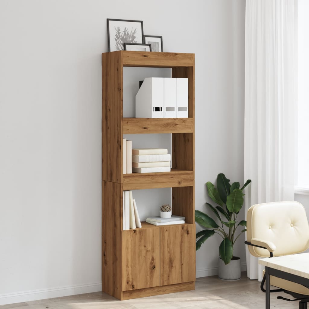vidaXL Dulap înalt, stejar artizanal, 63x33x180 cm, lemn prelucrat vidaXL Dulap înalt, stejar artizanal, 63x33x180 cm, lemn prelucrat