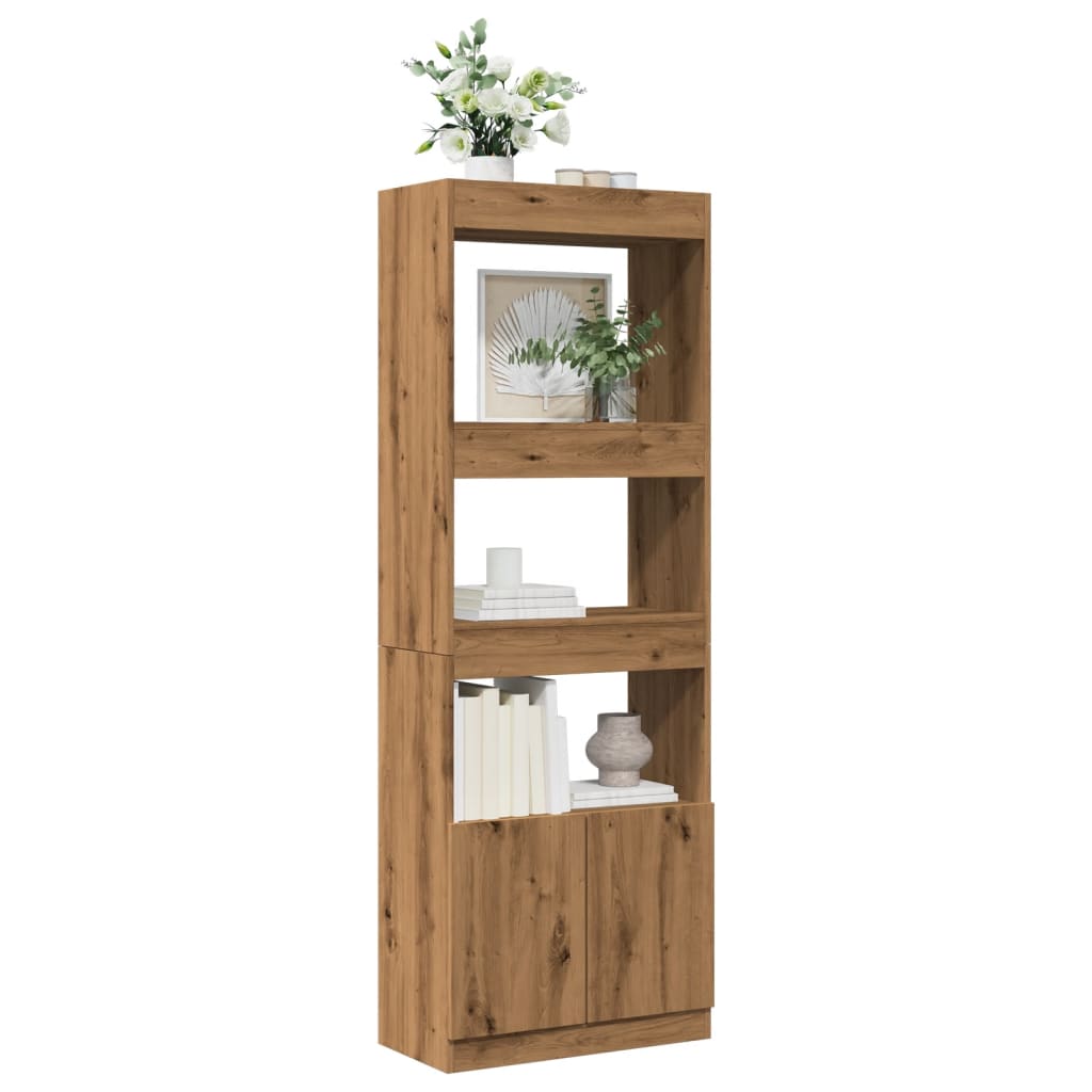vidaXL Dulap înalt, stejar artizanal, 63x33x180 cm, lemn prelucrat vidaXL Dulap înalt, stejar artizanal, 63x33x180 cm, lemn prelucrat