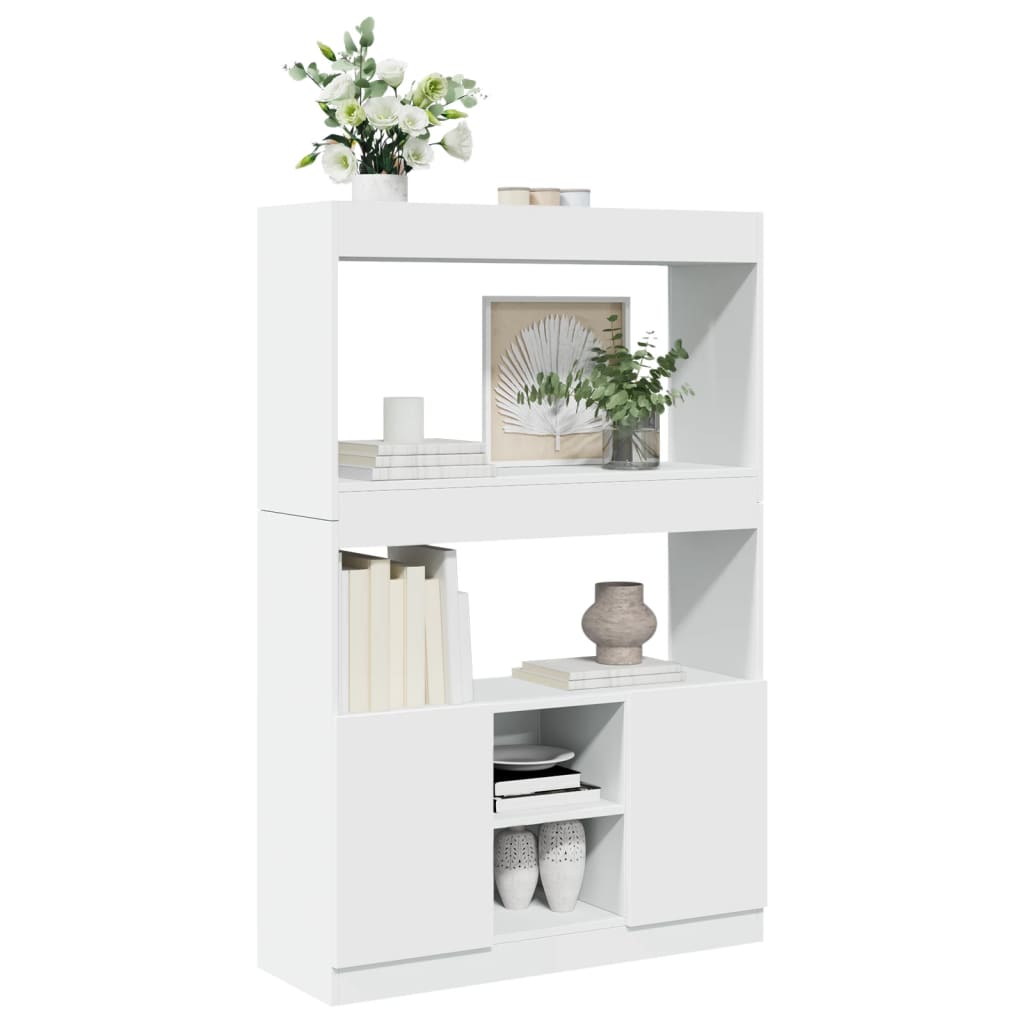 vidaXL Dulap înalt, alb, 92x33x140 cm, lemn prelucrat vidaXL Dulap înalt, alb, 92x33x140 cm, lemn prelucrat