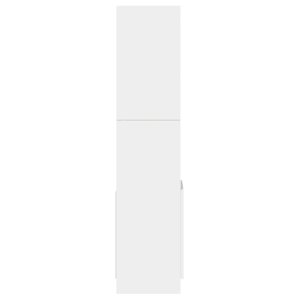 vidaXL Dulap înalt, alb, 92x33x140 cm, lemn prelucrat vidaXL Dulap înalt, alb, 92x33x140 cm, lemn prelucrat