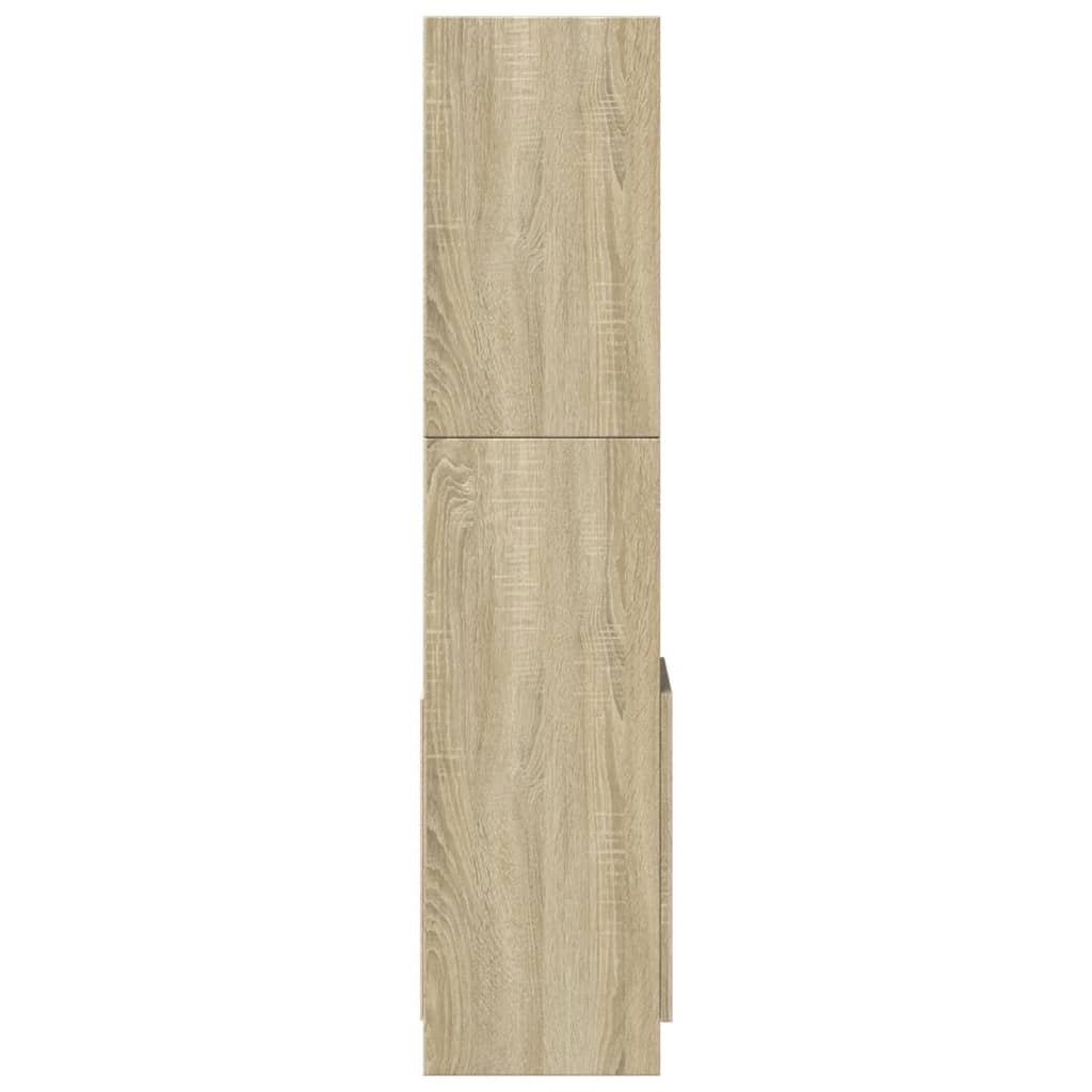 vidaXL Dulap înalt, stejar sonoma, 92x33x140 cm, lemn prelucrat vidaXL Dulap înalt, stejar sonoma, 92x33x140 cm, lemn prelucrat