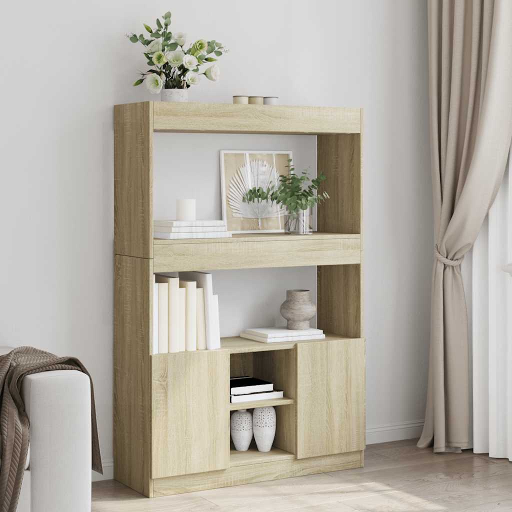 vidaXL Dulap înalt, stejar sonoma, 92x33x140 cm, lemn prelucrat vidaXL Dulap înalt, stejar sonoma, 92x33x140 cm, lemn prelucrat