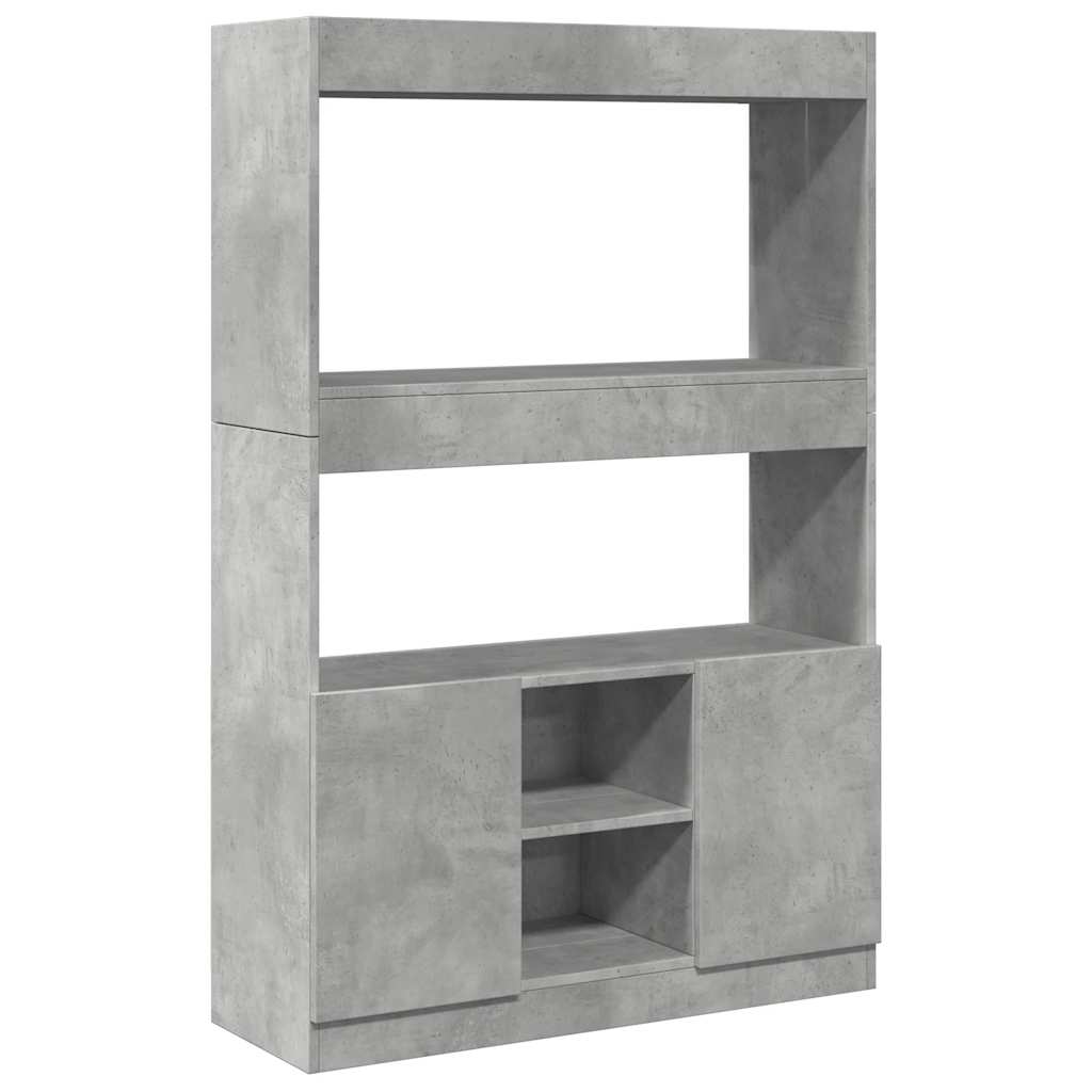 vidaXL Dulap înalt, gri beton, 92x33x140 cm, lemn prelucrat vidaXL Dulap înalt, gri beton, 92x33x140 cm, lemn prelucrat