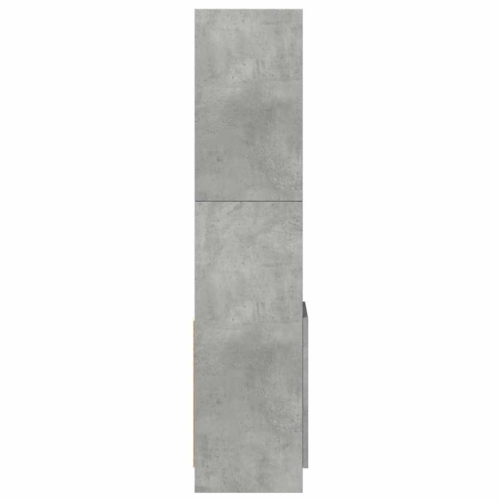 vidaXL Dulap înalt, gri beton, 92x33x140 cm, lemn prelucrat vidaXL Dulap înalt, gri beton, 92x33x140 cm, lemn prelucrat