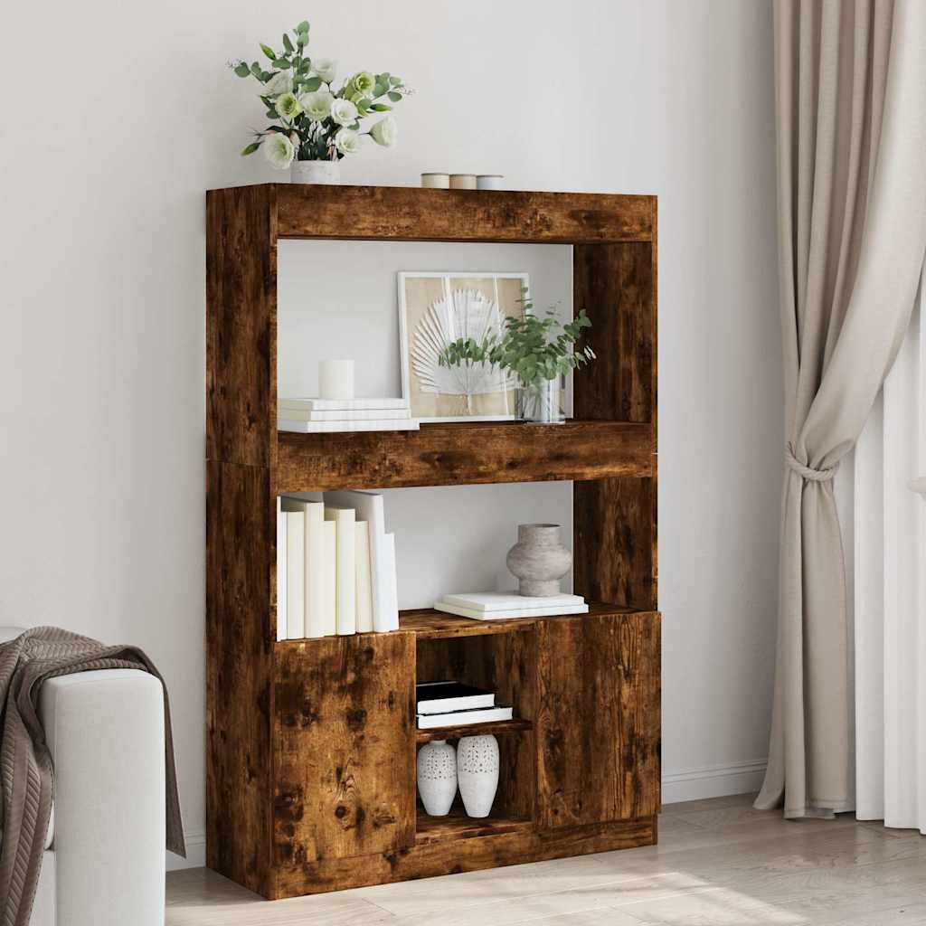 vidaXL Dulap înalt, stejar fumuriu, 92x33x140 cm, lemn prelucrat vidaXL Dulap înalt, stejar fumuriu, 92x33x140 cm, lemn prelucrat