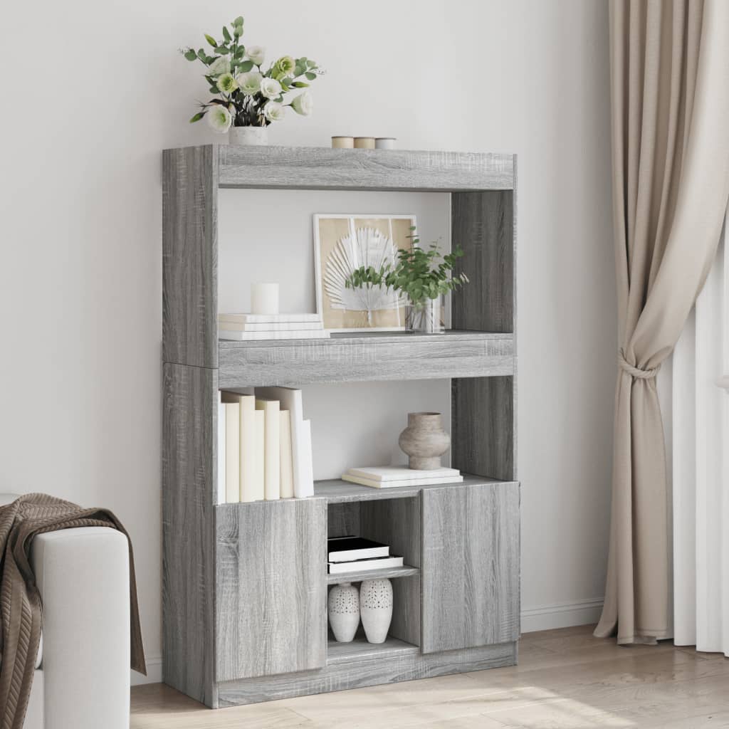vidaXL Dulap înalt, gri sonoma, 92x33x140 cm, lemn prelucrat vidaXL Dulap înalt, gri sonoma, 92x33x140 cm, lemn prelucrat