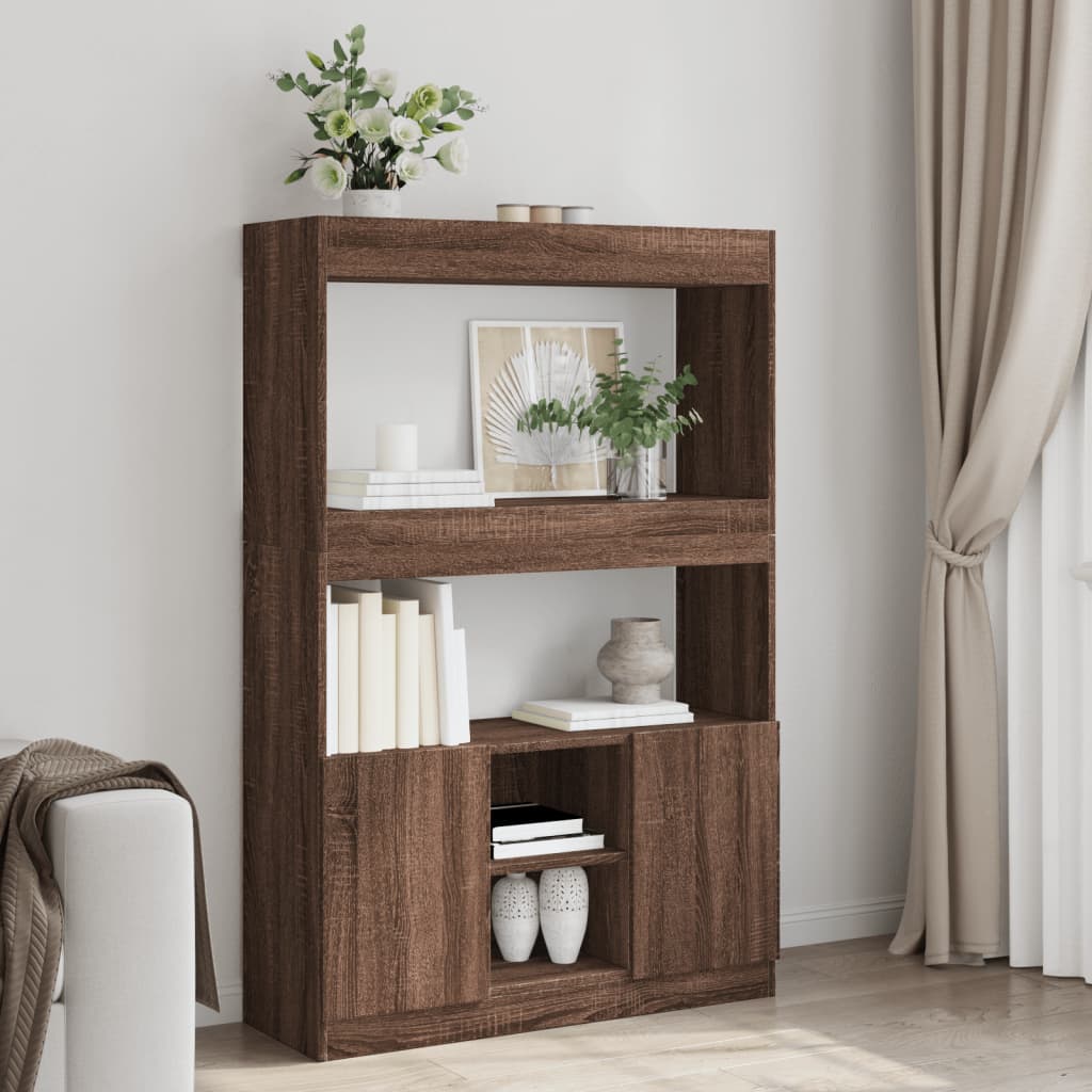 vidaXL Dulap înalt, stejar maro, 92x33x140 cm, lemn prelucrat vidaXL Dulap înalt, stejar maro, 92x33x140 cm, lemn prelucrat