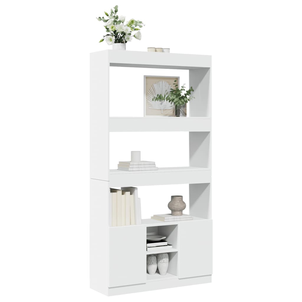 vidaXL Dulap înalt, alb, 92x33x180 cm, lemn prelucrat vidaXL Dulap înalt, alb, 92x33x180 cm, lemn prelucrat