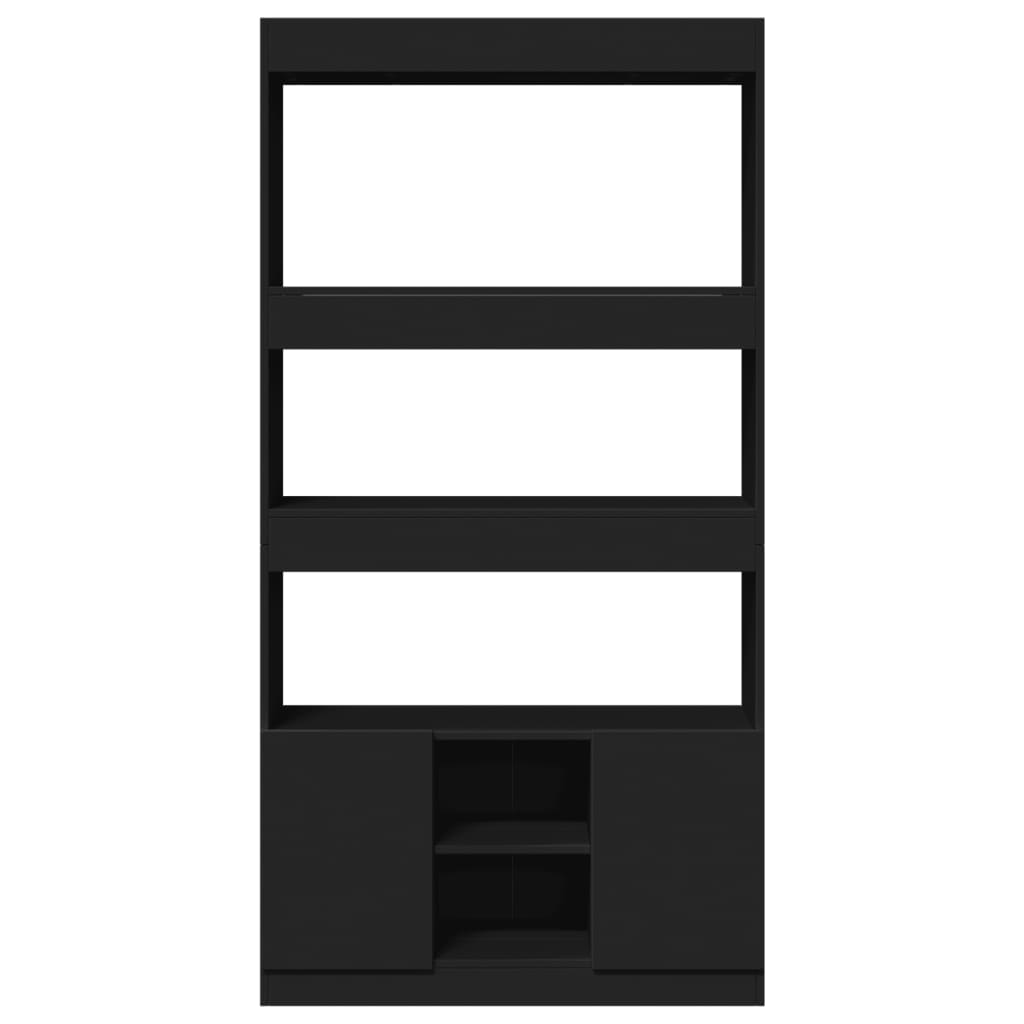 vidaXL Dulap înalt, negru, 92x33x180 cm, lemn prelucrat vidaXL Dulap înalt, negru, 92x33x180 cm, lemn prelucrat