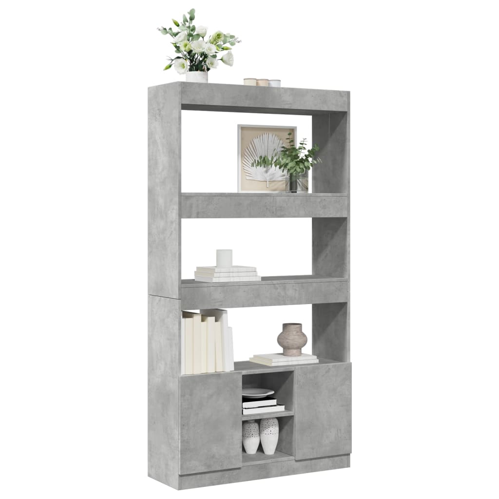vidaXL Dulap înalt, gri beton, 92x33x180 cm, lemn prelucrat vidaXL Dulap înalt, gri beton, 92x33x180 cm, lemn prelucrat