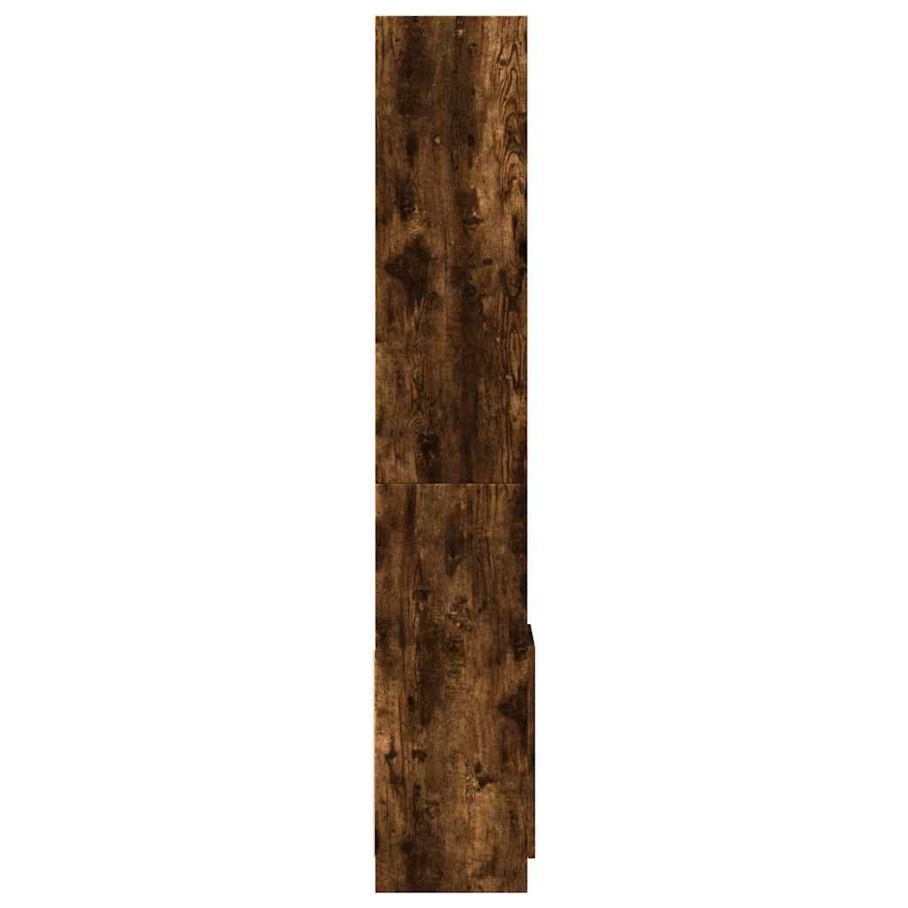 vidaXL Dulap înalt, stejar fumuriu, 92x33x180 cm, lemn prelucrat vidaXL Dulap înalt, stejar fumuriu, 92x33x180 cm, lemn prelucrat