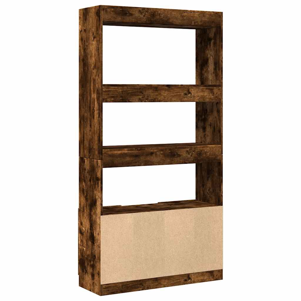 vidaXL Dulap înalt, stejar fumuriu, 92x33x180 cm, lemn prelucrat vidaXL Dulap înalt, stejar fumuriu, 92x33x180 cm, lemn prelucrat