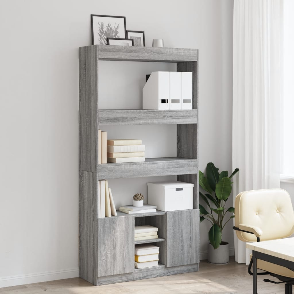 vidaXL Dulap înalt, gri sonoma, 92x33x180 cm, lemn prelucrat vidaXL Dulap înalt, gri sonoma, 92x33x180 cm, lemn prelucrat