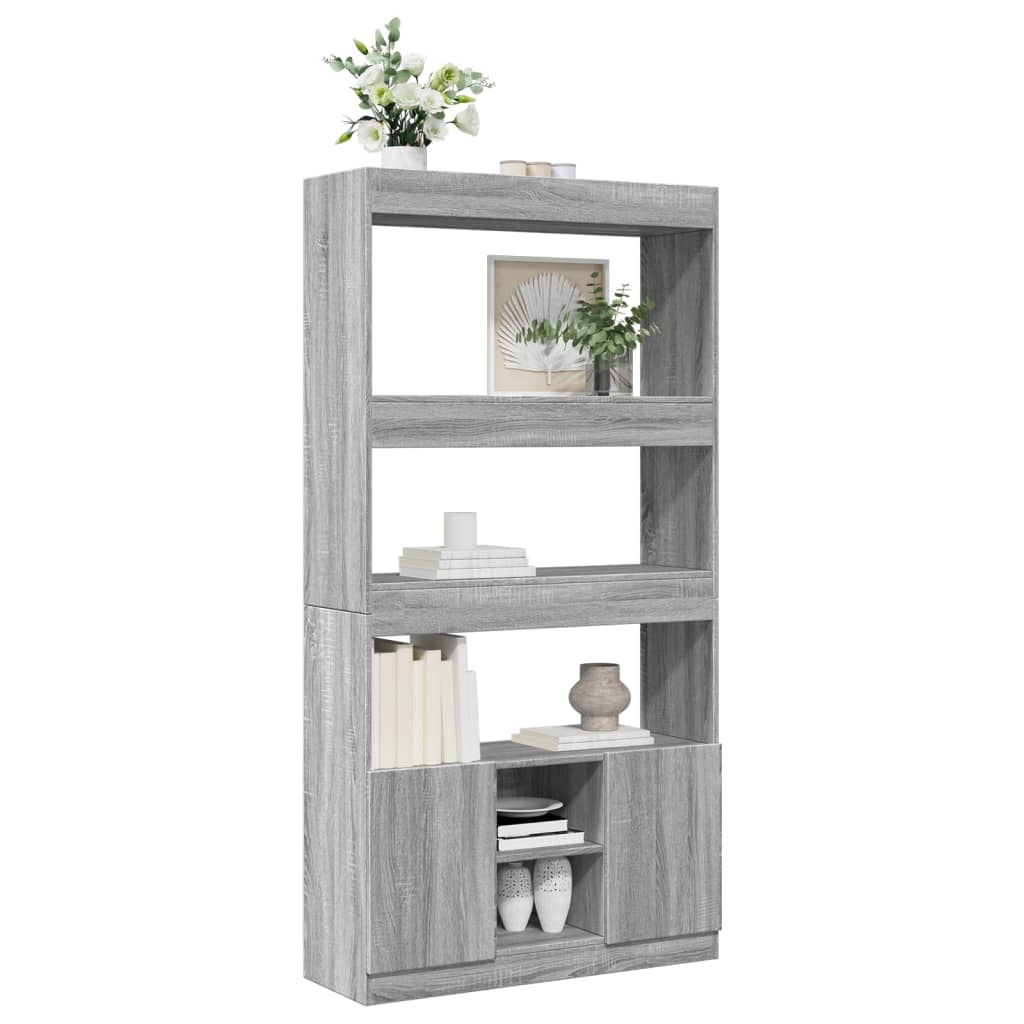 vidaXL Dulap înalt, gri sonoma, 92x33x180 cm, lemn prelucrat vidaXL Dulap înalt, gri sonoma, 92x33x180 cm, lemn prelucrat