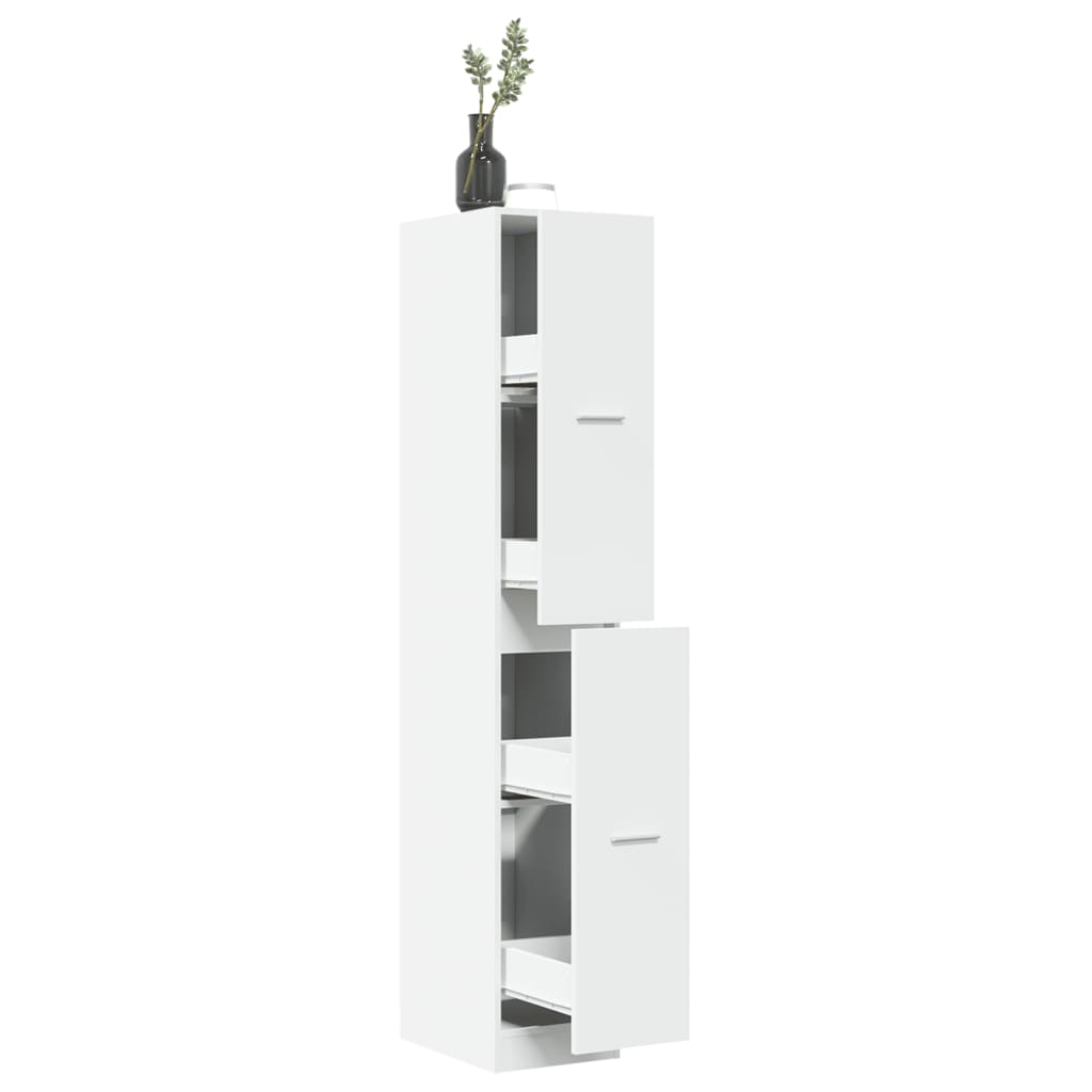vidaXL Dulap de farmacie, alb, 30x41x174,5 cm, lemn prelucrat vidaXL Dulap de farmacie, alb, 30x41x174,5 cm, lemn prelucrat