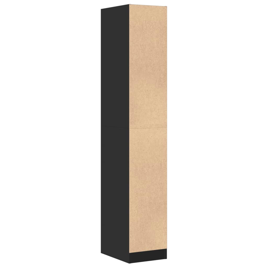 vidaXL Dulap de farmacie, negru, 30x41x174,5 cm, lemn prelucrat
