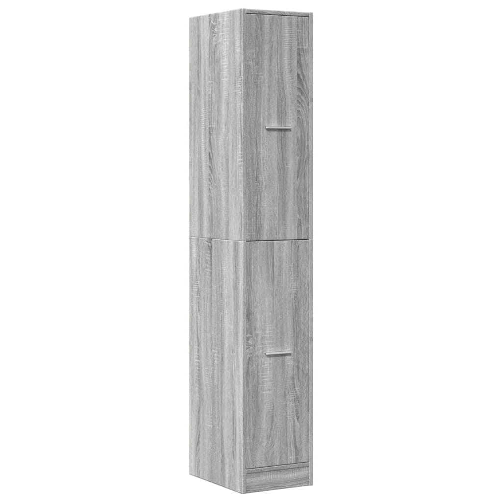 vidaXL Dulap de farmacie, sonoma gri, 30x41x174,5 cm, lemn prelucrat