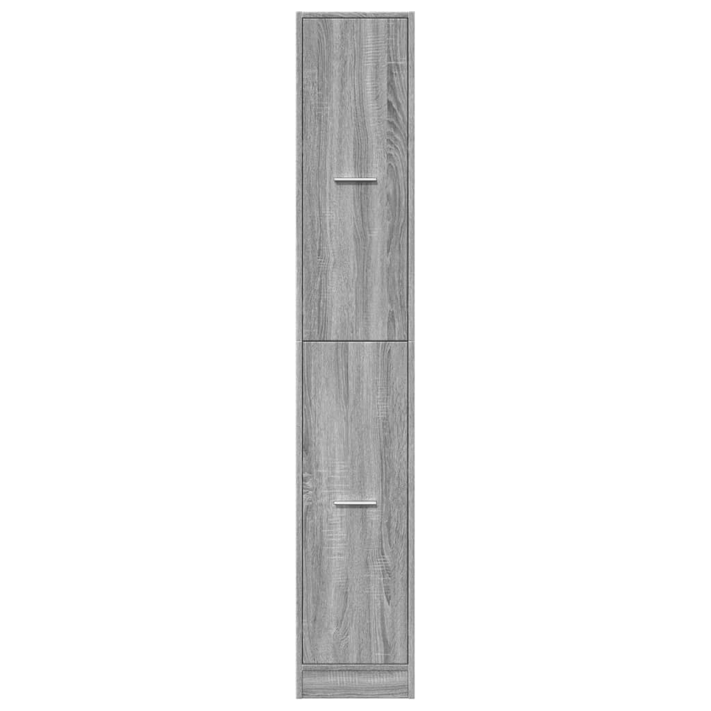 vidaXL Dulap de farmacie, sonoma gri, 30x41x174,5 cm, lemn prelucrat
