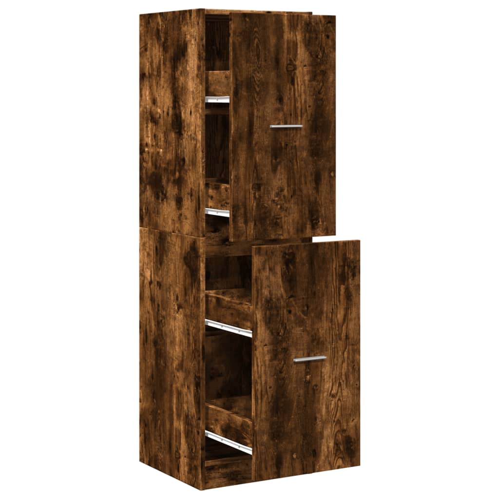 vidaXL Dulap de farmacie stejar fumuriu, 40x41x144,5cm, lemn prelucrat vidaXL Dulap de farmacie stejar fumuriu, 40x41x144,5cm, lemn prelucrat