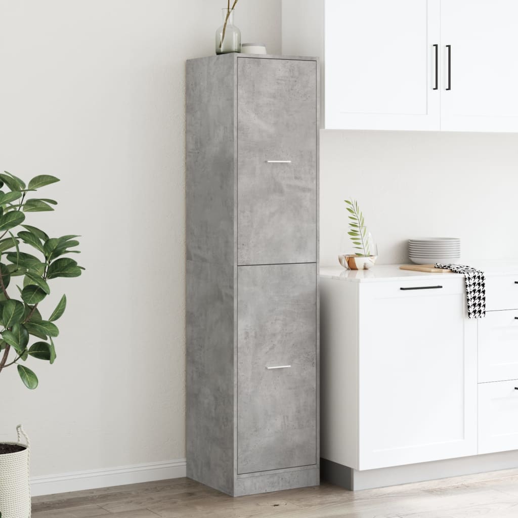 vidaXL Dulap de farmacie, gri beton, 40x41x174,5 cm, lemn prelucrat vidaXL Dulap de farmacie, gri beton, 40x41x174,5 cm, lemn prelucrat