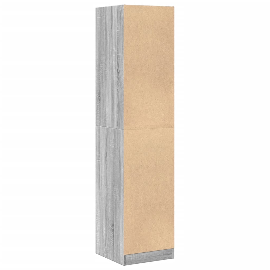 vidaXL Dulap de farmacie, sonoma gri, 40x41x174,5 cm, lemn prelucrat