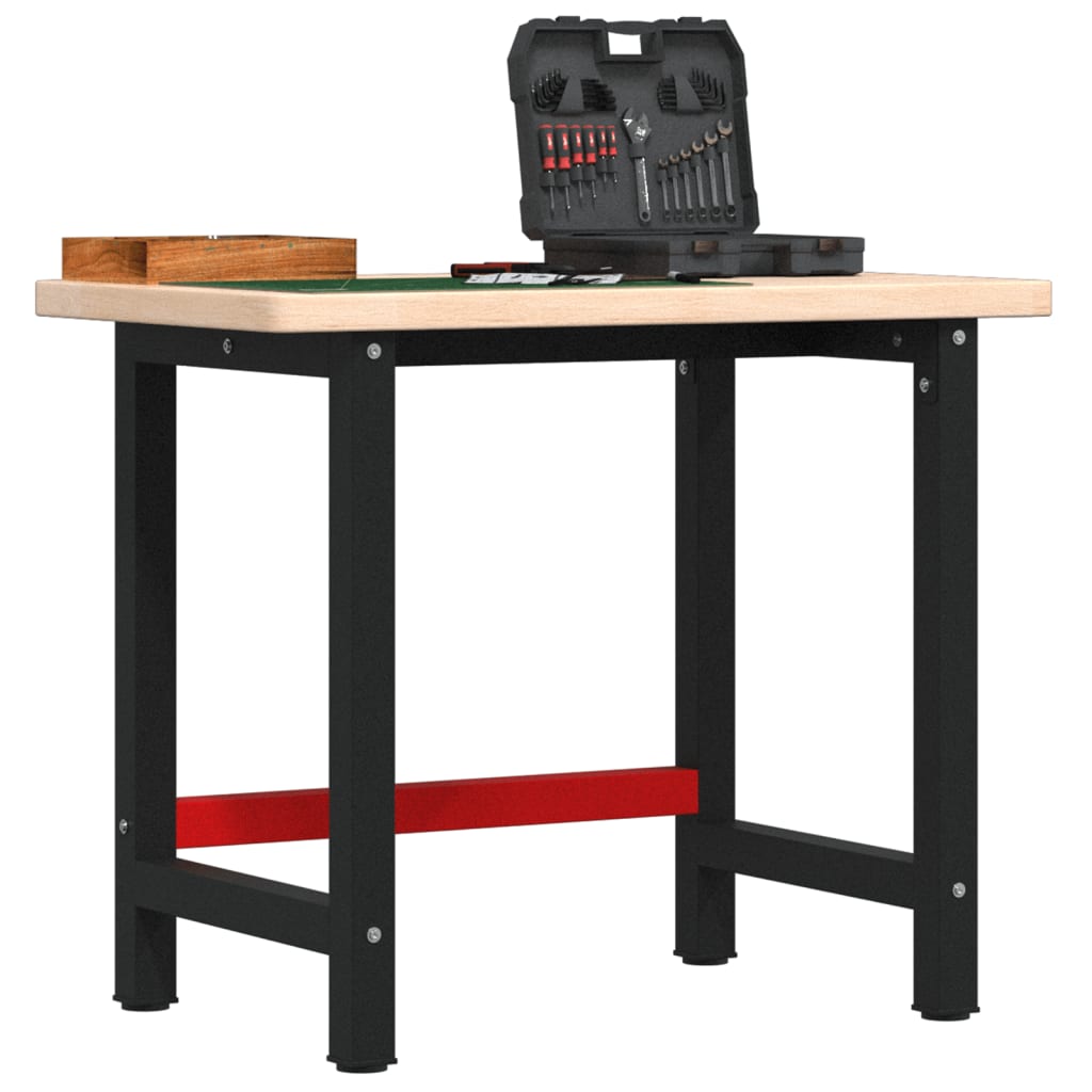 vidaXL Banc de lucru 100x60x83 cm lemn masiv stejar, dreptunghiular vidaXL Banc de lucru 100x60x83 cm lemn masiv stejar, dreptunghiular