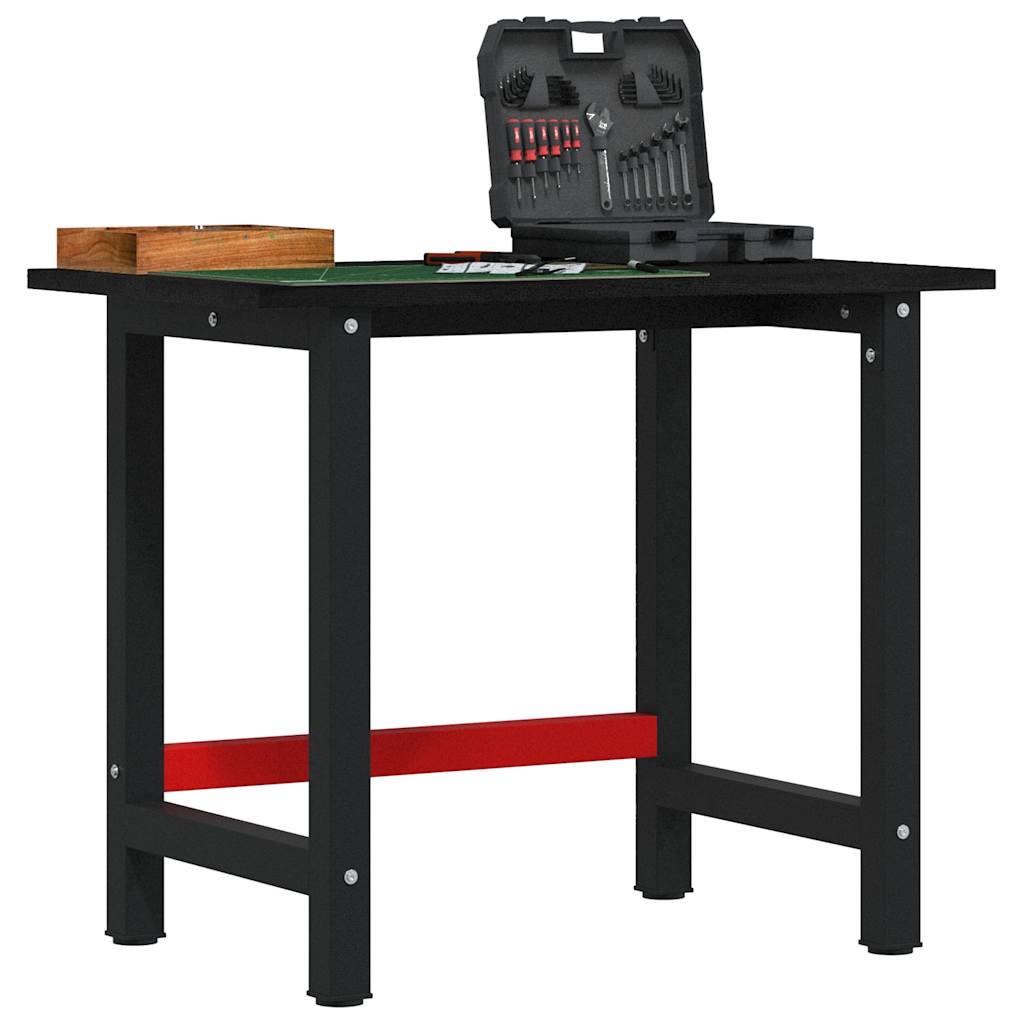 vidaXL Banc lucru maro închis 100x60x81,5 cm lemn masiv stejar vidaXL Banc lucru maro închis 100x60x81,5 cm lemn masiv stejar
