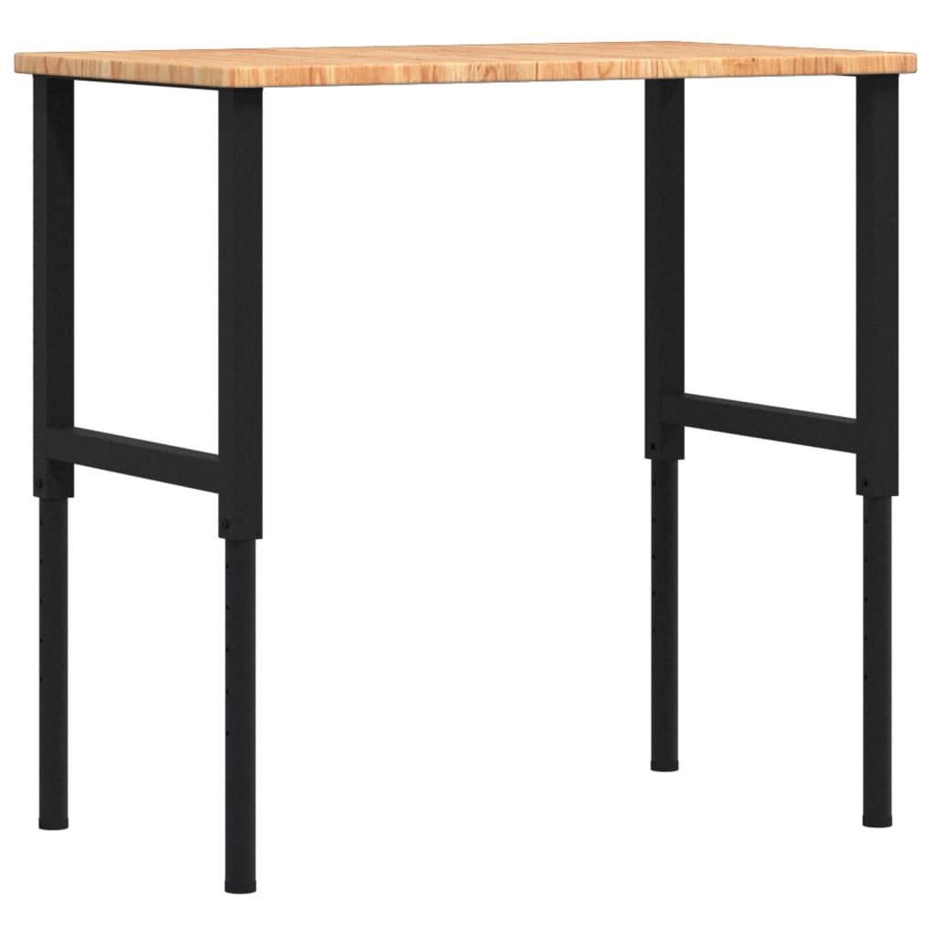 vidaXL Banc lucru maro 100x60x(71,5-98)cm lemn masiv stejar dreptunghi
