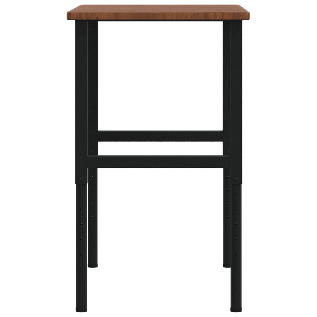 vidaXL Banc lucru maro 100x60x(71,5-98)cm lemn masiv stejar dreptunghi