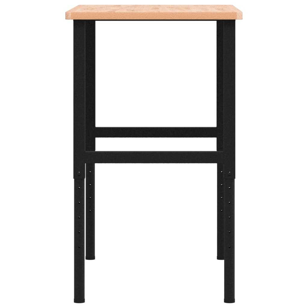 vidaXL Banc lucru 100x60x(71,5-98) cm lemn masiv fag, dreptunghiular