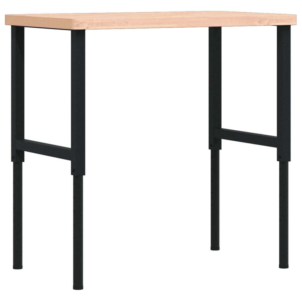 vidaXL Banc de lucru 100x60x(73-99,5) cm lemn masiv fag dreptunghiular vidaXL Banc de lucru 100x60x(73-99,5) cm lemn masiv fag dreptunghiular