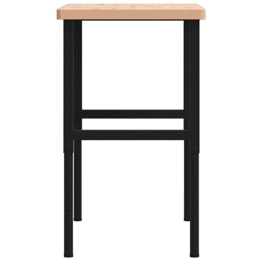 vidaXL Banc de lucru 100x60x(73-99,5) cm lemn masiv fag dreptunghiular vidaXL Banc de lucru 100x60x(73-99,5) cm lemn masiv fag dreptunghiular