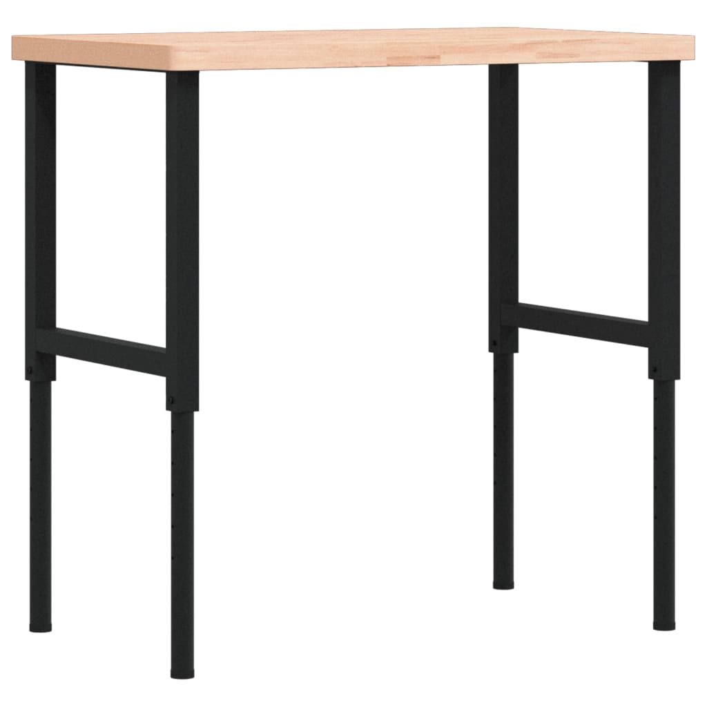 vidaXL Banc de lucru 100x60x(73-99,5) cm lemn masiv fag dreptunghiular vidaXL Banc de lucru 100x60x(73-99,5) cm lemn masiv fag dreptunghiular
