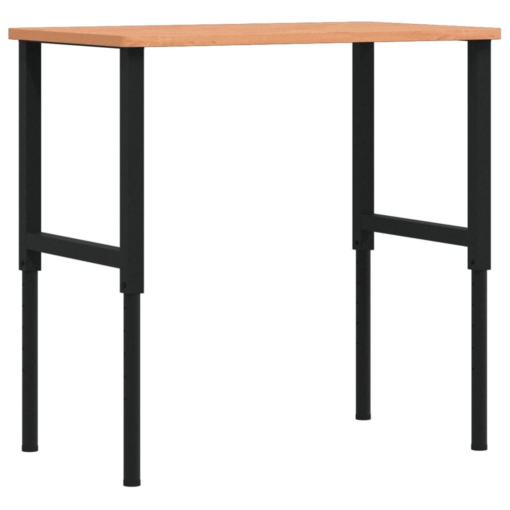 vidaXL Banc lucru 100x60x(71,5-98) cm lemn masiv fag, dreptunghiular