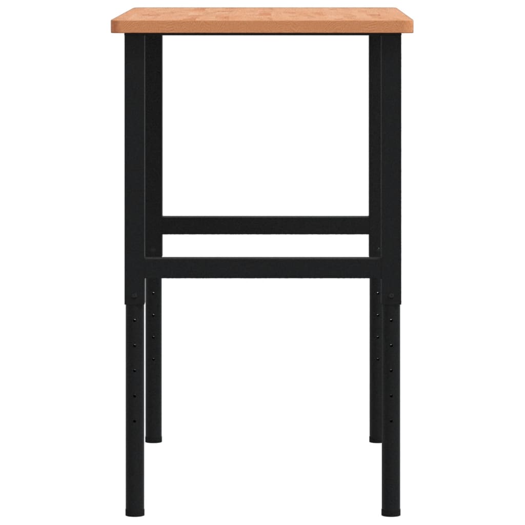 vidaXL Banc lucru 100x60x(71,5-98) cm lemn masiv fag, dreptunghiular