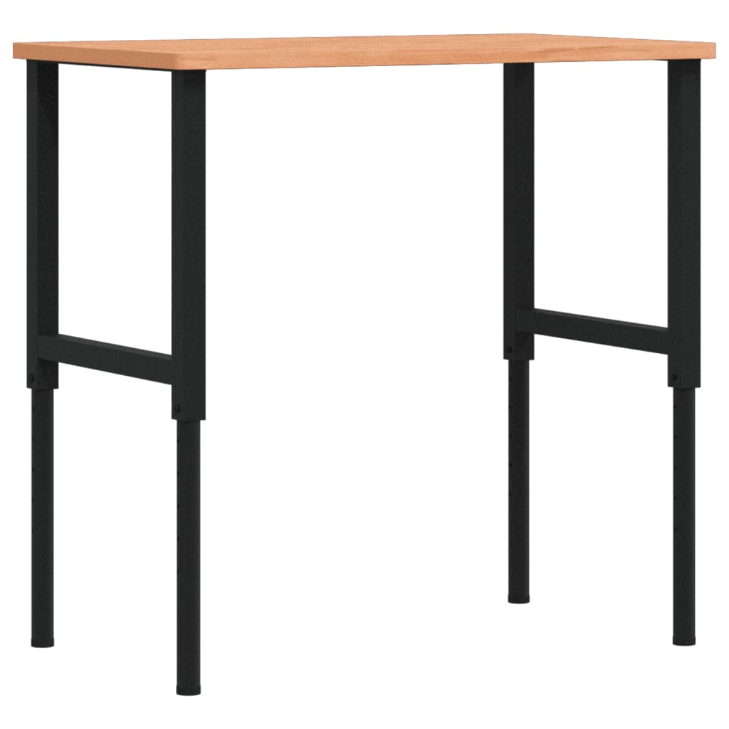 vidaXL Banc lucru 100x60x(71,5-98) cm lemn masiv fag, dreptunghiular