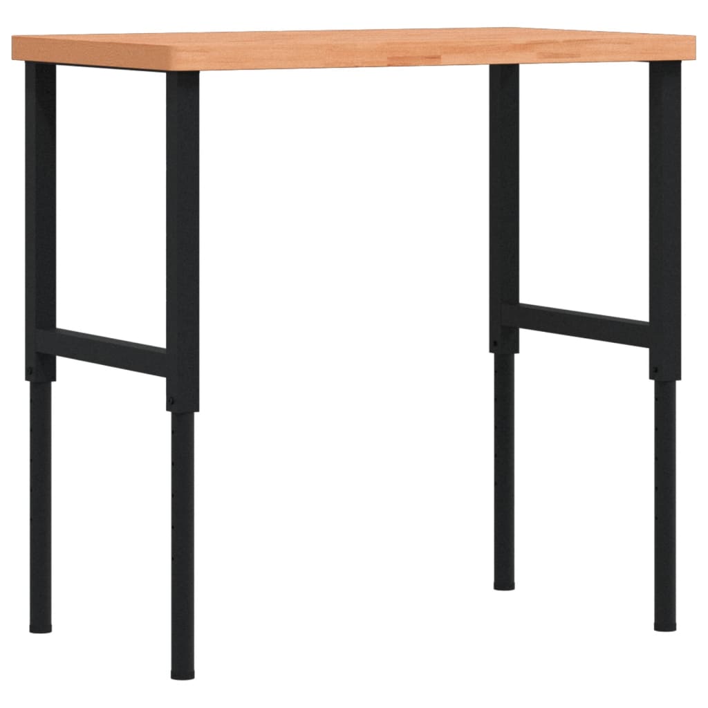 vidaXL Banc de lucru 100x60x(73-99,5) cm lemn masiv fag dreptunghiular vidaXL Banc de lucru 100x60x(73-99,5) cm lemn masiv fag dreptunghiular