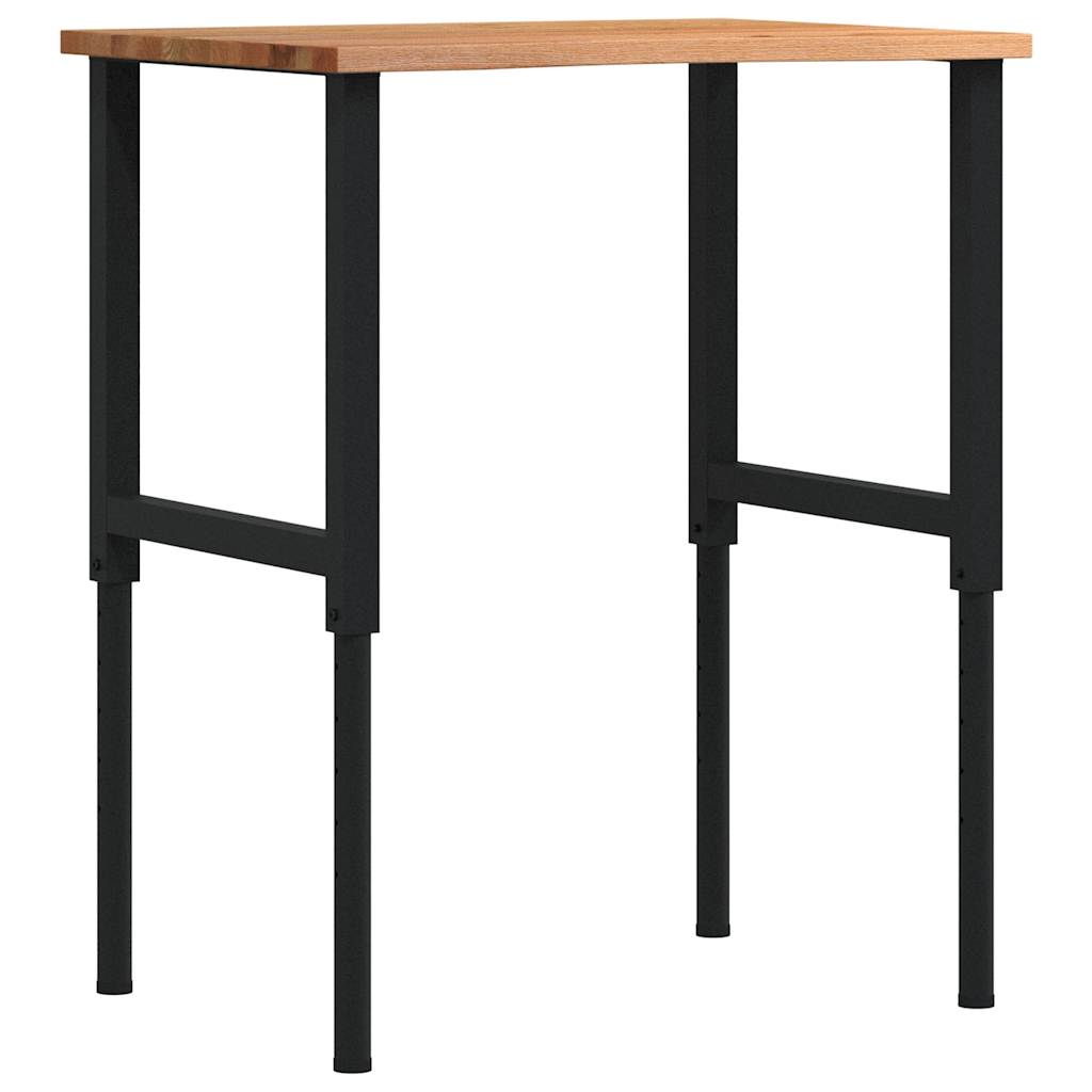 vidaXL Banc lucru maro 80x60x(71,5-98) cm lemn masiv stejar vidaXL Banc lucru maro 80x60x(71,5-98) cm lemn masiv stejar
